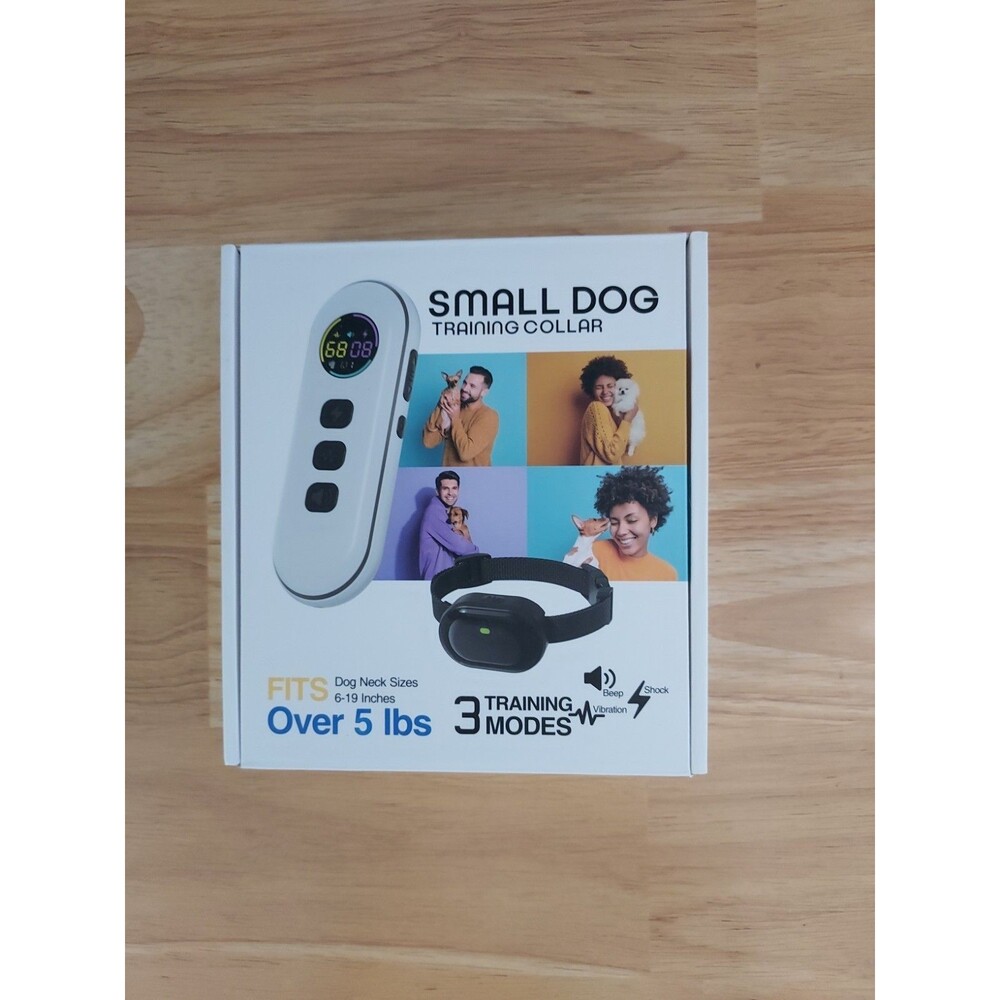 Small Dog Training Collar Rechargeable Remote Control 6-19" Neck Over 5 Lbs NEW